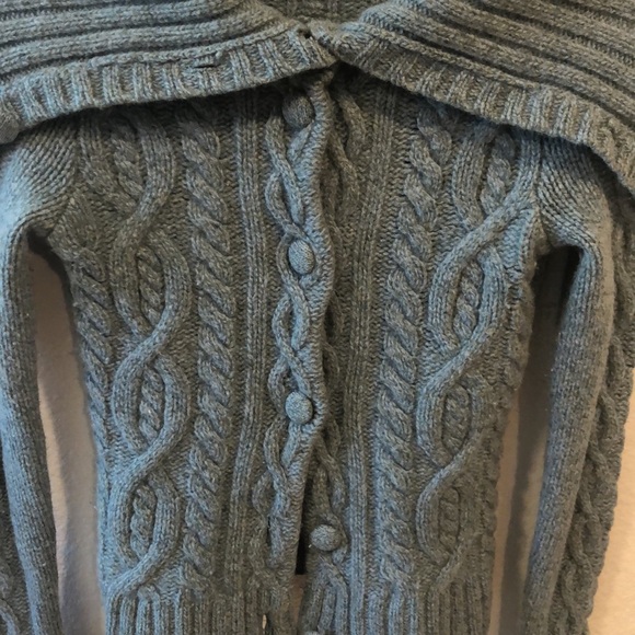 Cottagecore wool sleeping on snow button down sweater - Picture 7 of 9